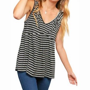 Women's RUFFLE BABYDOLL KNIT TOP - Haptics - 1 of 4