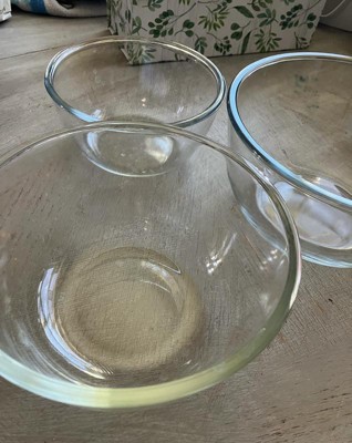 JoyJolt Joyful Red 4-Glass Mixing Bowls Set With Airtight Lids