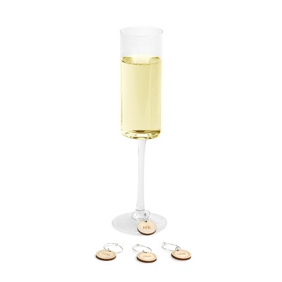 DEMDACO Mr. Champagne Toasting Glass & Tag Set Clear