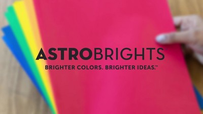 Astrobrights Colored Cardstock, 8.5 x 11, 65 lbs, Primary Assortment,  100/Pack (91646)