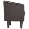 vidaXL Modern Tub Chair - Stylish Faux Leather Lounge Seat for Living Room, Home Office, or Bedroom - Brown - 4 of 4