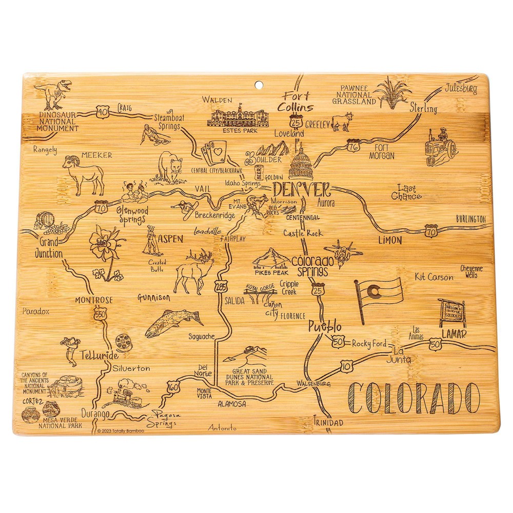 Totally Bamboo Destination Colorado Serving and Cutting Board