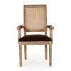 Set of 2 Maria French Country Wood and Cane Upholstered Dining Chairs - Christopher Knight Home - 3 of 4