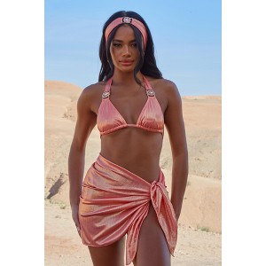 Moda Minx Shimmering Lights 'Rose Gold' Short Sarong - 1 of 1