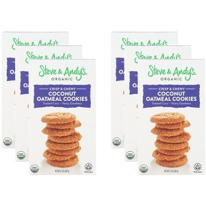 Steve & Andy's Organic Coconut Oatmeal Cookies - Case of 6 - 6.3 oz - 1 of 2