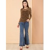 INSPIRE CHIC Women's Vintage Semi-Sheer Puff Long Sleeve Embroidery Lace Floral Blouse - 4 of 4