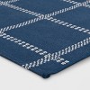 4'x5'6" Checkered Power Loom Woven Area Rug Blue - Room Essentials™: Cotton & Polyester, Flat Pile, Indoor Use, Check Pattern - 3 of 4
