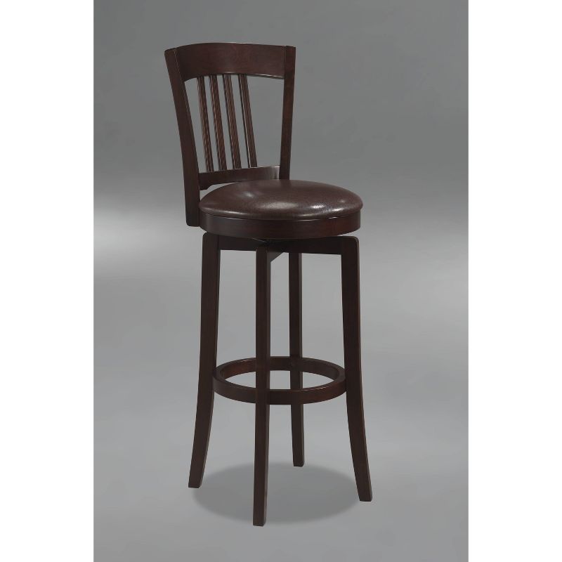 25&#34; Canton Swivel Counter Height Barstool Wood/Brown - Hillsdale Furniture, 3 of 7