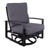 Courtyard Casual Santorini 3 pc Swivel Chat Set  Includes:  Two Swivel Gliders and one End Table - 4 of 4