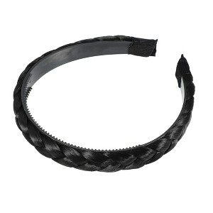 Unique Bargains Women's Synthetic Hair Plaited Headband Braid Braided with Teeth 1 Pc - 1 of 4