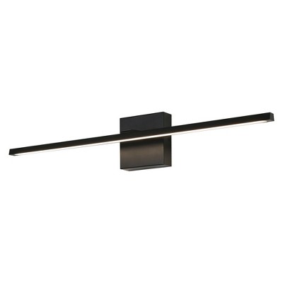 LNC Milorgany 1-Light  27.6"W Mid-Century Modern Rectangle Integrated LED  Wall Lights, Black
