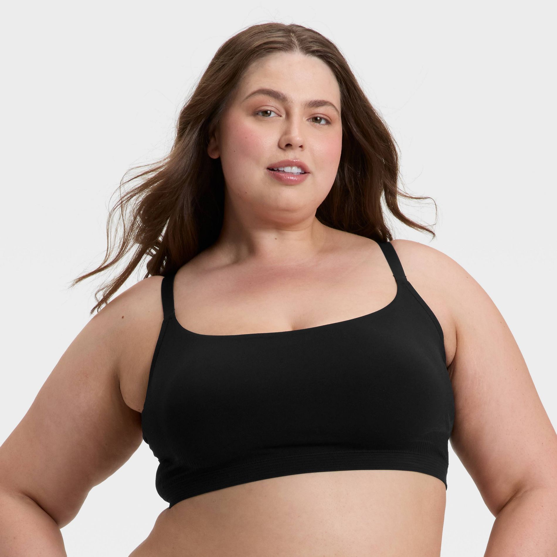 Women's Seamless Removeable Pad Bralette - Auden™ Black 2X