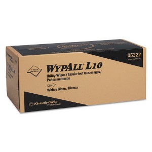 WypAll L10 Towels POP-UP Box, 1-Ply, 12 x 10.25, White, 125 / Box, 18 Boxes / Carton - 1 of 4