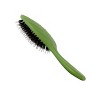 Bass Brushes BIO-FLEX Shine Hair Brush Patented Plant Handle 100% Pure Bass Premium Select Natural Boar Bristles + Nylon Pin Medium Oval Green - 3 of 4