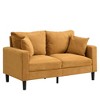 57" Upholstered Wooden 2-Seater Loveseat with Pillows & Space-Saving - 3 of 4