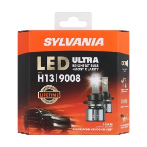 SYLVANIA H13 LED Ultra -  Fog Lights For Cars and Trucks - Headlight Bulbs for Off Road Powersports - 6000k Cool White LED Light - Maximum Lifespan - 1 of 4