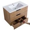 30" Floating Bathroom Vanity with Resin Sink, 30 Inch Single Sink Wall Mounted Bathroom Vanity with 3 Drawers - 4 of 4