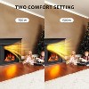 ZAFRO 43 Inch Electric Fireplace with Mantel Wooden Surround Firebox TV Stand,FreeStanding Electric Fireplace Heater Entertainment Center - 3 of 4