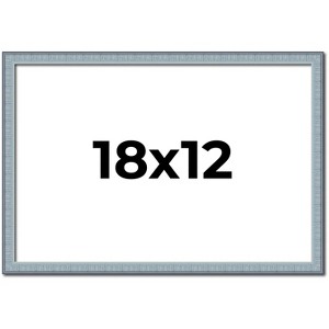 PosterPalooza | Textured Blue Picture Frame - UV Acrylic, Backing Board, Hanging Hardware Included - 1 of 4