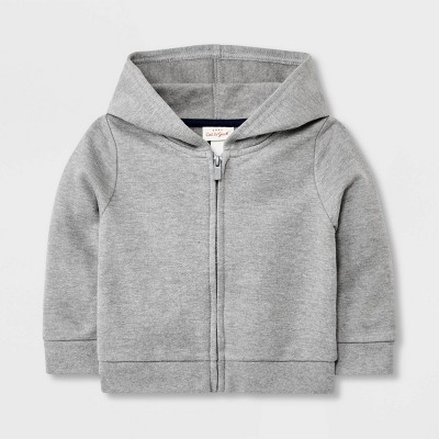 Image of Baby Boys' Fleece Hoodie - Cat & Jack™ Gray 3-6M