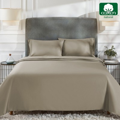 Taupe Queen 400 Thread Count Cotton Sateen Sheet Set