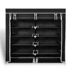 vidaXL Fabric Shoe Cabinet with Cover 45" x 11" x 43" Black - 2 of 4
