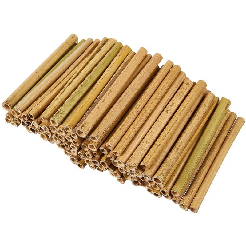 Juvale 100 Pack Wood Bamboo Sticks for Crafts, DIY Bee Houses, Jewelry, Projects (5.2 In), 1 of 8