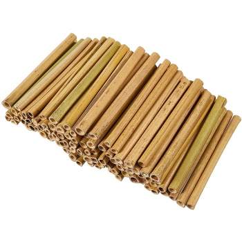 Juvale 100 Pack Wood Bamboo Sticks for Crafts, DIY Bee Houses, Jewelry, Projects (5.2 In)