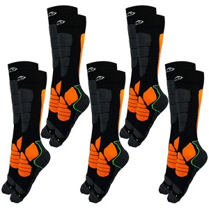 Bison Life Over The Calf Graduated Compression Socks for Women & Men, Anti-fatigue (15-20 mm/Hg),  5 Pairs - 1 of 4