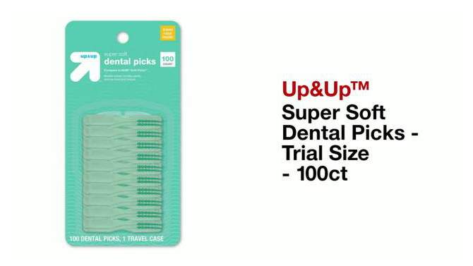 Super Soft Dental Picks - Ease Between - Trial Size - 100ct - up &#38; up&#8482;, 2 of 8, play video