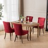 Set of 2 Side Dining Chairs, Thickened Fabric Chairs with Neutrally Toned Wood Legs, Upholstered Accent Dinner Chair for Living Room Kitchen - 4 of 4