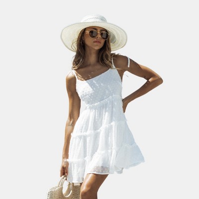 Women's Chiffon Clip Dot Mini Dress - Cupshe : Target