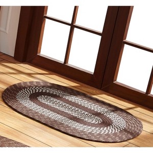 Newport Braid Collection 100% Polypropylene Stripe Pattern Reversible Indoor Utility Rug - Better Trends - 1 of 3