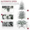 TopComfy Christmas Tree Stand 6FT Prelit Snow Flocked Tree with Auto Open Design for Holiday Decor, Green, 34.8"*34.8"*70.8" - 4 of 4