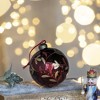 TopComfy Decorative Object Glass Christmas Ball Ornaments Set of 6 for Modern Holiday Tree Decor, Red, 3.9"*3.9"*3.9" - 2 of 4