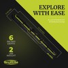Sportube Traveler 6 Foot Single Pair Ski & Pole Airline Luggage Bag with Padding and PVC Coating, Fits All Ski Types, Black/Green - 3 of 4