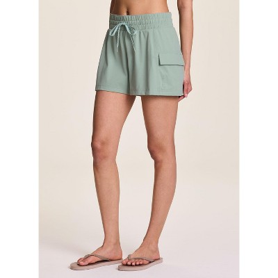 Avalanche Women's Lightweight Silky Soft Jersey Hiking Cargo Short with Drawstring Waistband