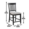 Solid Wood Counter Chair (Set of 2) with Upholstered Seat, Schoolhouse Back, Built-In Footrest, Crisp Welt, and Finish - 2 of 4