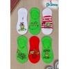 HalloweenCostumes.com One Fits Most  Dr. Seuss The Grinch Assorted No Show Socks 6 Pack, Red/White/Green - 4 of 4