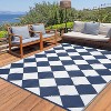 Waterproof Reversible Outdoor Rug - Lightweight, Foldable, Easy Clean for Patio, Camping, Pool & Beach - 2 of 4