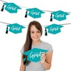 Big Dot of Happiness Teal Graduation Hat Decorations - DIY Large Party Essentials - 20 Count - 2 of 4