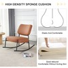 Modern Accent Rocking Chair, Cushioned Seat And Backrest Lounge Chair With Metal Base, Armless Upholstered Rocking Chair - 4 of 4