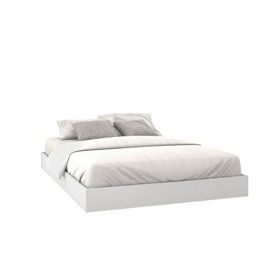 4pc Queen District Bedroom Set White - Nexera: Modern Contemporary Style, Includes 2 Nightstands