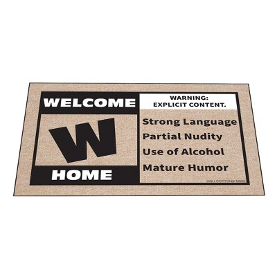 Collections Etc Welcome Home Warning Explicit Content Doormat