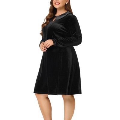 Plus size crushed outlet velvet dress