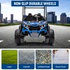 24V Kids 4WD Off-Road Electric Ride-on, 2-Seater with Tent, Shock Absorbers, 3-Speeds (4 MPH), LED Lights, Music, 110 Lbs Load Capacity - 2 of 4