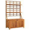 vidaXL Storage Box with Trellis 39 in.x19.7 in.x63 in. Solid Wood Acacia - 2 of 4