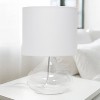 Creekwood Home Modern Glass Accent Table Lamp Clear White Shade - 4 of 4