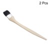 Unique Bargains Soft Bristle Long Wooden Handle Curved DIY Wall Paint Brushes 2 Pcs - 3 of 4