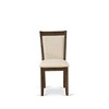 East West Furniture,Kitchen Chairs Set of 2 - Linen Fabric Seat and High Chair Back - 3 of 4
